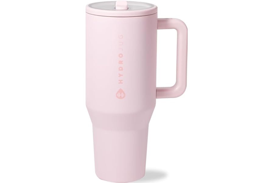 HydroJug Traveler - 32 oz Water Bottle with Handle & Flip Straw - Fits in Cup Holder, Leak Resistant Tumbler-Reusable Insulat Book