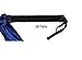 Premium Suede Flogger for Horse Training Crop Whip (18 Soft Suede Tails) (Blue) Suede Covered Handle with Wrist Strap