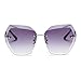 AEVOGUE Sunglasses For Women Oversized Rimless Diamond Cutting Lens Sun Glasses AE0534
