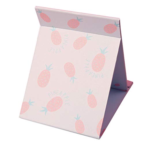Because0f Makeup Mirror Vanity Folding Desktop Tabletop Mirror With Hard Paper Card Cover, 8 X 6 Inch