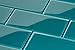 Giorbello Glass Subway Backsplash Tile, 3 x 6, Dark Teal, Sample Tile (1 Piece)