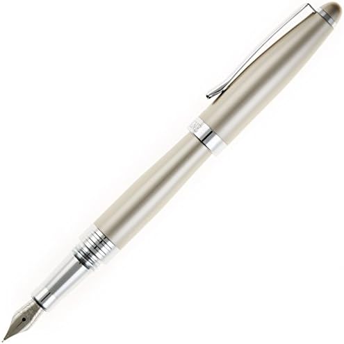 Nemosine Neutrino Fountain Pen, Medium German Nib, Nickel (NEM-NEU-03-M) by Nemosine