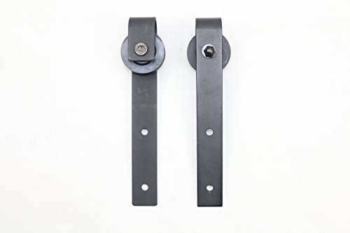 image for Mrhardware 6 FT Black Steel Slide Sliding Barn Door Hardware Track Rai