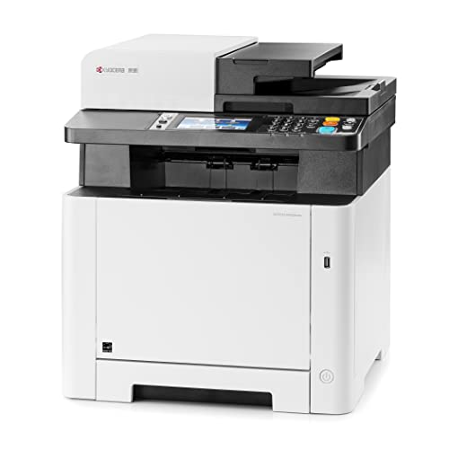 KYOCERA ECOSYS M5526cdw All-in-One Color Laser Printer (Print/Copy/Scan/Fax), 27 ppm, Up to Fine 1200 dpi, Gigabit Ethernet, Wireless & Wi-Fi Direct, Standard Duplex, 4.3in Touchscreen Panel, 512 MB