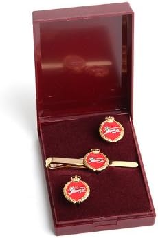 kings own royal border regiment cufflink and tie bar gift set