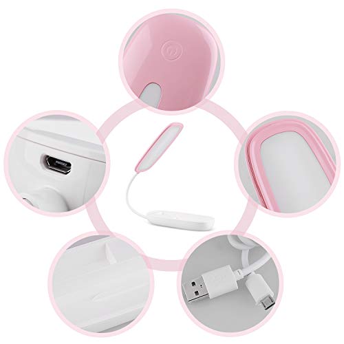 Led Desk Lamp Multi-Function As Pencil Case and Mobile Phone Holder, Soft and Eye-Protecting, Three-Speed Adjustable Light Table Lamp(Pink)