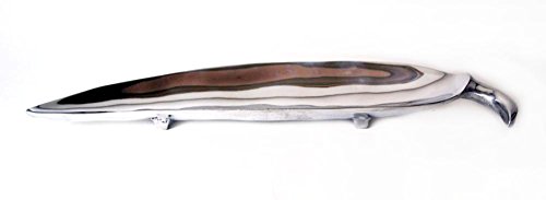 POLISHED ALUMINUM CHILE SERVER, LARGE 21.75 INCHES LONG