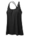 JJ Perfection Woman's Solid Racerback Flare Tank Top With Cinched Back
