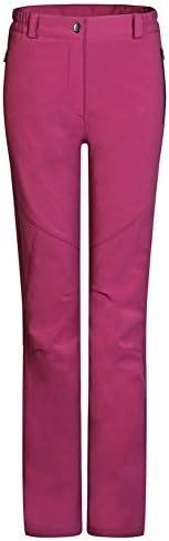 レディース アウトドア カジュアル スポーツウェア スリムパンツ 暖かいフリース ソフトシェルパンツ 通気性 防水 速乾パンツ