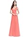 Ever-Pretty Womens Long Chiffon Maxi Party Dress 14 US Coral