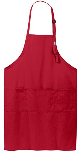 Joe's USA - Heavyweight 8oz Adjustable Bib Apron with Three Pockets