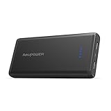 Portable Chargers RAVPower 20000mAh USB Battery Pack with Dual iSmart 2.0 USB Ports, 3.4A Max Output, 2A Input Power Bank for iPhone, iPad, Galaxy, and Android Devices (Renewed)