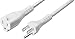Amazon Basics Power Extension Cord, 20 Feet, 13 Amps, 125V, White
