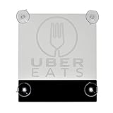 Uber EATS LED Lit Sign, Car Sign with No Cord, rechargeable batteries (No more wasting your money buying regular AA batteries) HELPING THE ENVIRONMENT! AVAILABLE IN 8 COLORS