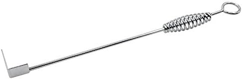 BBQ Ash Tool Poker for Small Mini Big Green Egg Charcoal Kamado Joe Grill and Other Wood Burning Stove Smoker Big Green Egg Grilling Accessories Corner Cleaner with Ash Rake Handle