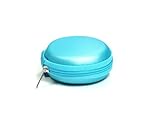 Bluecell Light Blue Color PU Leather Earphone Hard Case/bag