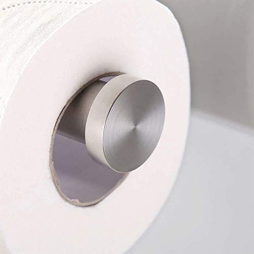Lyyes Bathroom Tissue Holder, Toilet Paper Holder Self Adhesive No Drilling Brushed Stainless Steel Paper Roll Holder Wall Mount Bathroom Accessories Towel Holder