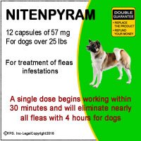 12 Nitenpyram 57 mg - Flea killer for dogs over 25 lbs