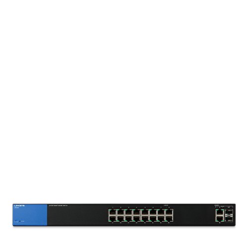 Linksys Business LGS318 16-Port Gigabit Smart Managed Switch with 2 Gigabit and 2 SFP Ports Linksys Business LGS318 16-Port Gigabit Smart Managed Switch with 2 Gigabit and 2 SFP Ports