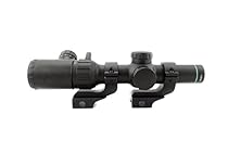 Monstrum Tactical 1-4x20 Rifle Scope with Rangefinder Reticle and Offset Reversible Scope Rings