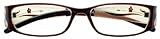 Zoom Eyeworks Plastic Rectangle Reading Eyewear, +2.75, Brown