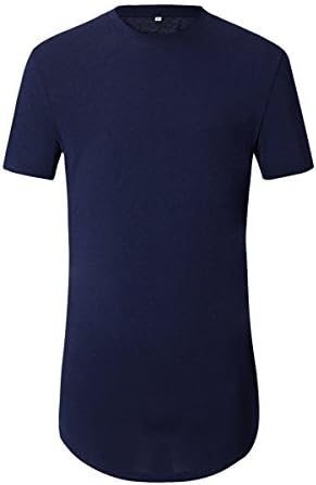 Valley Railway Mens Long T-Shirt Hipster Hip-Hop Street T-Shirt with Zipper US Sizes