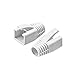 Rubber Connector Boots, VANDESAIL RJ45 Connector Boots Plug Cover White/Blue for Round CAT7 Ethernet Cable (10 Pack, Blue & White)