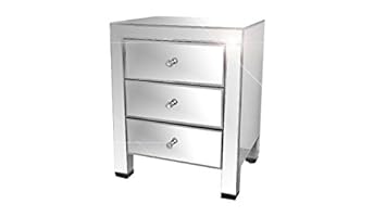 table de chevet argente