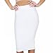 HLBandage High Waist Pure Color Knee Length Rayon Bandage Skirt