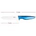 Vos Ceramic Kitchen Utility Paring Knife - 5” Inch Chef Zirconia Blade with Sheath - Blue