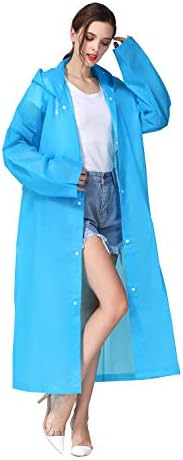 Kamandi Rain Ponchos Emergency Poncho Portable Raincoat Rain Jacket Resuable for Family Women Men Kid Super Waterproof for Rainy Outdoor with Hood and Sleeves