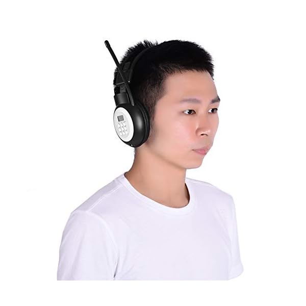 Wireless-Headphone-Over-head-Stretchable-Noise-Cancelling-Earphones-Dual-Track-Convert-Stereo-Headphone-Foldable-HiFi-Headset-FM-Radio-with-LCD Tgoon wireless headphone, Over-head Noise Cancelling Headphones Strong and Sturdy Abs Better Sound Quality (Black)