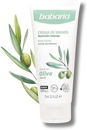 Babaria - Creme para Mãos Rachadas e Secas | Creme de Mãos Reparador com Azeite | Chilblains Creme | Creme de mãos de trabalho