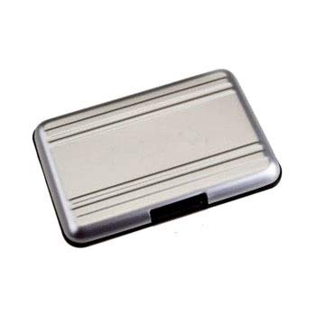 Mydio Aluminum Memory Card Carrying Case Holder Organizer Box Water-Resistant Pocket-Sized SD Holder for 8 SD Cards & 8 Micro SD Cards,Silver