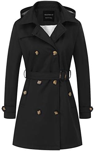 Amazon.com: Zeagoo Women's Trench Coats Double-Breasted Long Coat