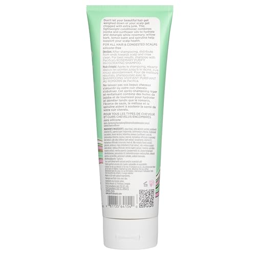PACIFICA CONDITIONER – ROSEMARY PURIFY INVIGORATING CONDITIONER WITH HYDRATING JOJOBA & COOLING MINT FOR BALANCED MOISTURE, SULFATE-FREE, VEGAN & CRUELTY-FREE, 8 OZ