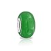 Dyed Green Jade Gemstone Spacer Bead Charm Bead For Women 925 Sterling Silver Fits European Bracelet