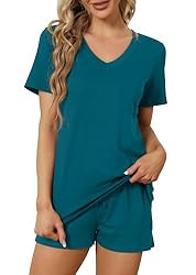 RUBZOOF Women's Short Sleeve Pajama Sets with