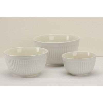 Click Here to See More Images Simsbury Mixing Bowls (Set of 3) Color: White