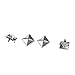 YEHAM500PCS Pyramid Shaped Punk Rivet Stud Nailhead for Leathercraft & Belts(Gray,8MM)