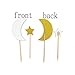 Handmade Moon and Star Cupcake Topper Twinkle Twinkle Little Star Baby Shower Theme Decoration Pack of 24