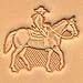 Tandy Leather 3D Horse & Rider 3D Stamp 88314-00 by Tandy Leather