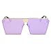 JOJO'S SECRET Oversized Square Sunglasses Metal Frame Flat Top Sunglasses JS009 (Gold/Transparent Red+Gold/Pink, 2.48)
