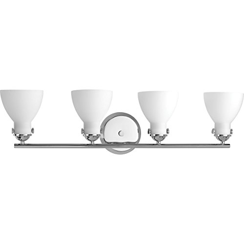 Progress Lighting P2774-15 Transitional Four Light Bath from Fuller Collection Finish, Polished Chro