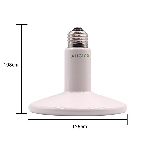 Aiicioo 250 Watt 110 Volt Ceramic Heat Emitter for Reptiles or Amphibians White