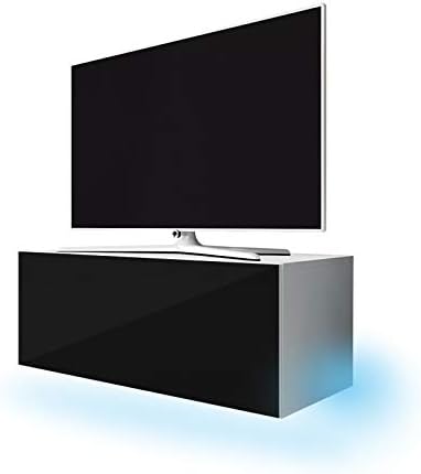 Selsey Lana Tv Hangeboard Tv Schrank Led Beleuchtung In Blau Weiss Matt Schwarz Hochglanz 100x40x34 Cm Amazon De Kuche Haushalt