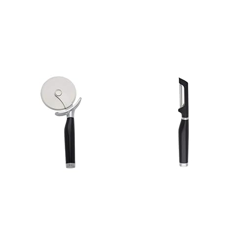 KitchenAid Classic Pizza Wheel, 9-Inch, Black & KE112OHOBA Classic Euro Peeler, One Size Black 2