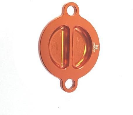 MojoMotoSport - KTM Oil Filter Cover Orange - CNC Billet Anodized Aluminum | MOJO-KTM-OFC2