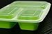 10-Pack Meal Prep Containers with Lids - Bento Box 3 Compartment 35ounce - Food Plastic Storage Containers with Lids - To Go Lunch Containers BPA-Free Portion Control Microwave Dishwasher Safe