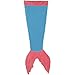 Mermaid Tail Blanket w/ Zipper - Soft Plush Comfortable Warm & Lightweight Blanket for Kids and Adults by Silver Lilly (Blue/Coral, Youth)